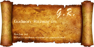 Gudmon Rozmarin névjegykártya
